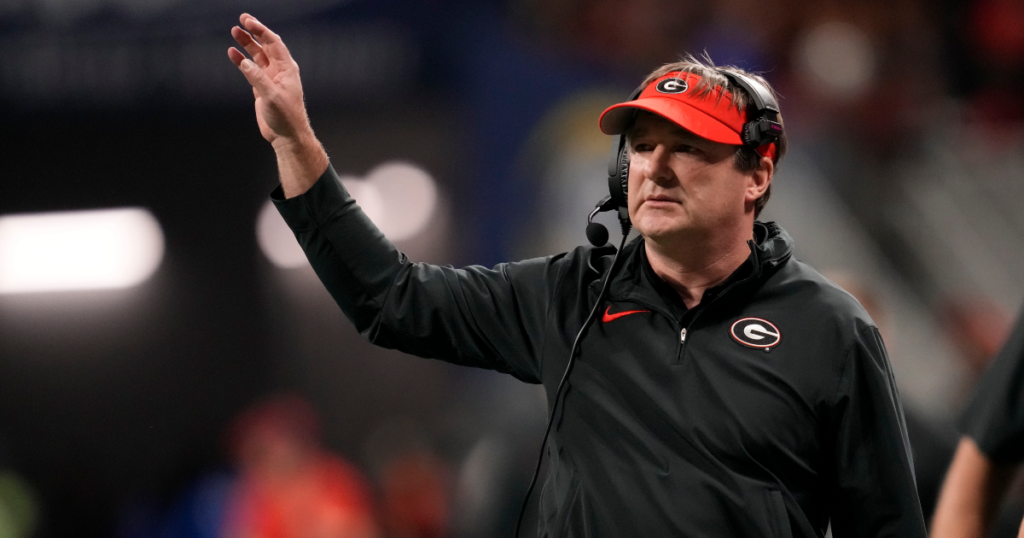 Georgia coach Kirby Smart isn't worried with his team trailing Alabama