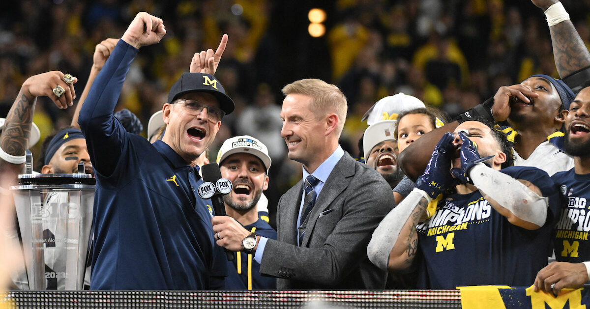 Michigan football: Tony Petitti ducks out of Big Ten title celebration