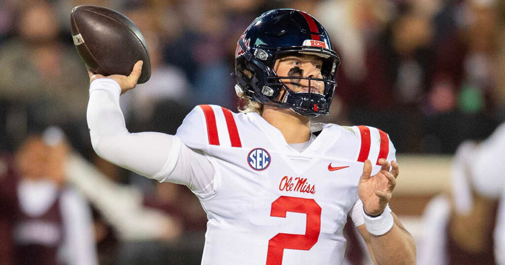 Ole Miss QB Jaxson Dart (2). (Photo: Barbara Gauntt/Clarion Ledger / USA TODAY NETWORK)