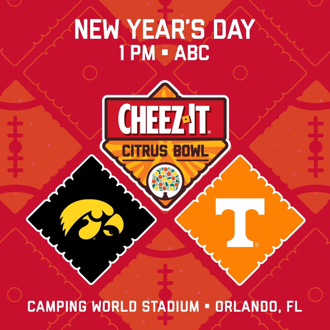 Iowa to face Tennessee in the CheezIt Citrus Bowl