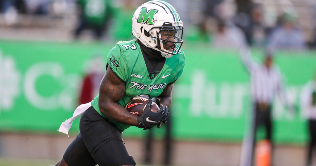 Marshall kick returner Jayden Harrison