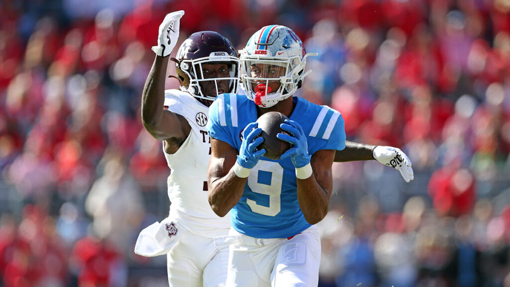 Ole Miss wide receiver Tre Harris (9). Mandatory Credit: Petre Thomas-USA TODAY Sports