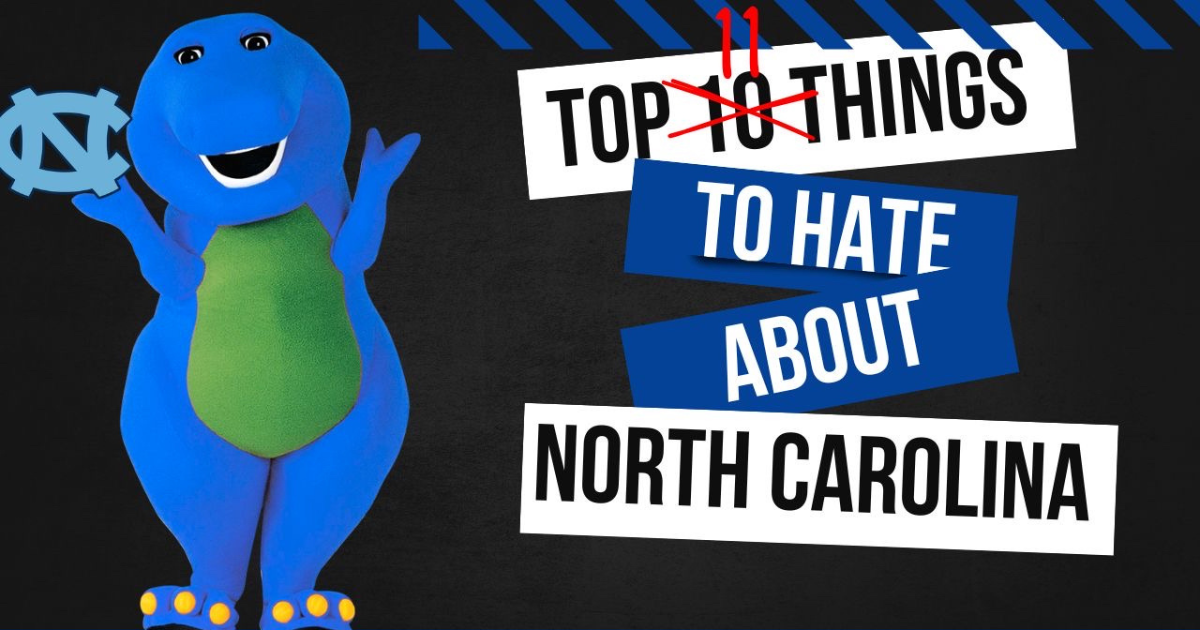 WATCH: Fake Barney’s Top 11 Things to Hate About North Carolina