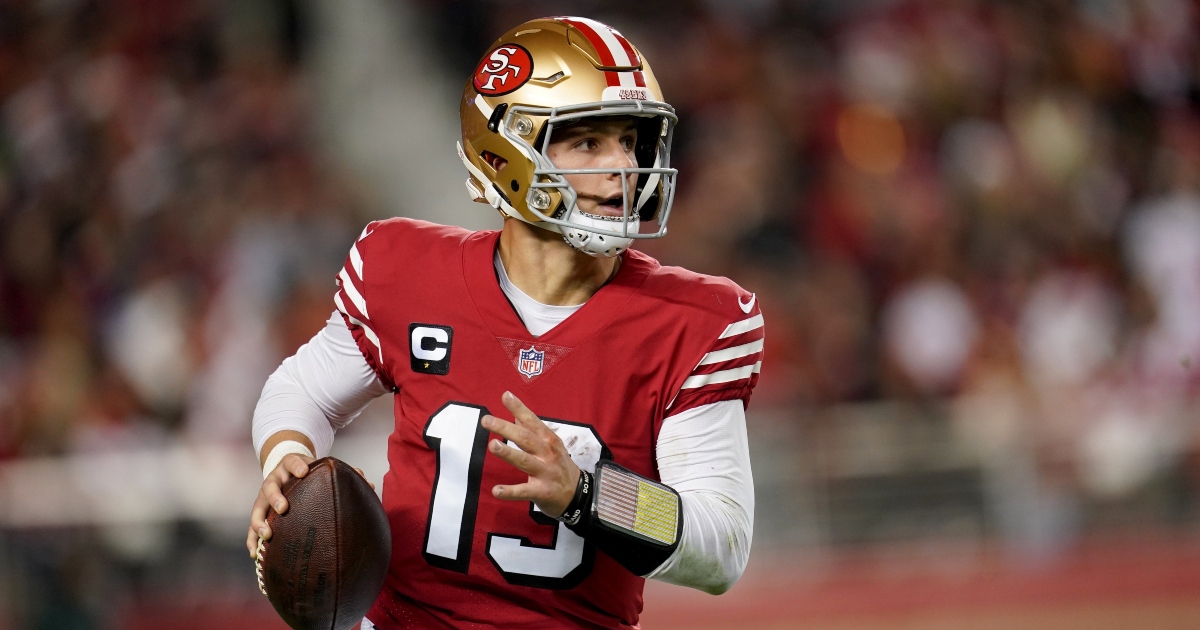 Brock Purdy injury 49ers QB exits game after hard hit, replaced by Josh Dobbs On3