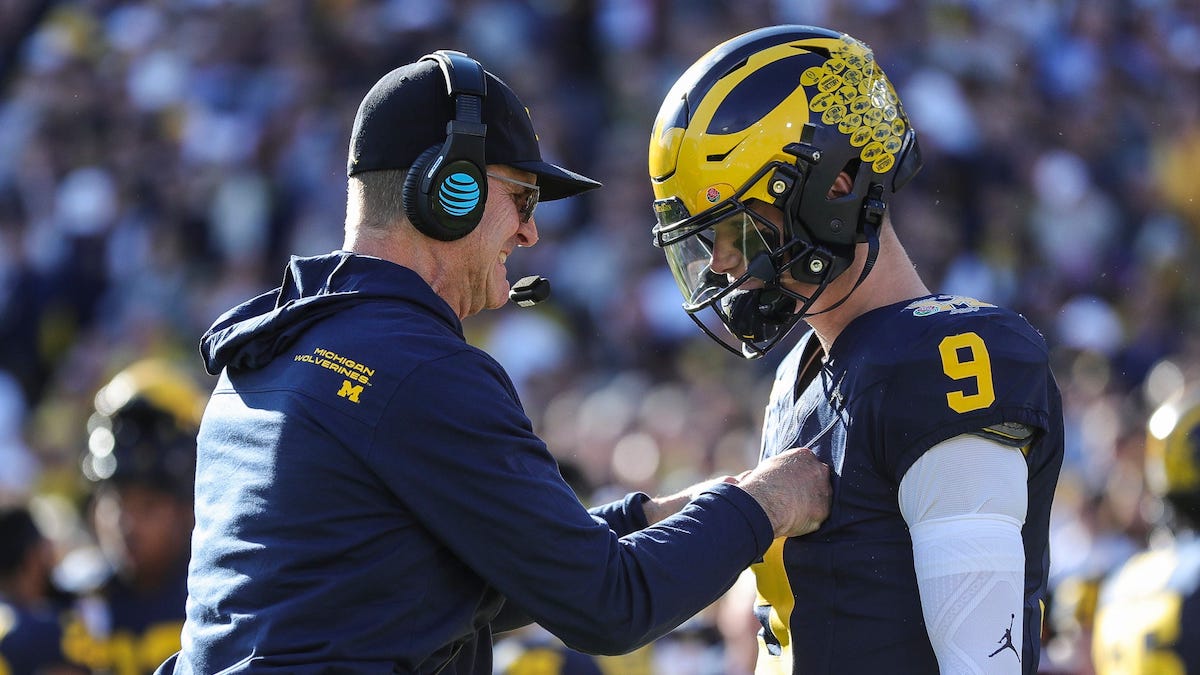 Jim Harbaugh gushes about how J.J. McCarthy, Michigan players handled pressure vs. Alabama