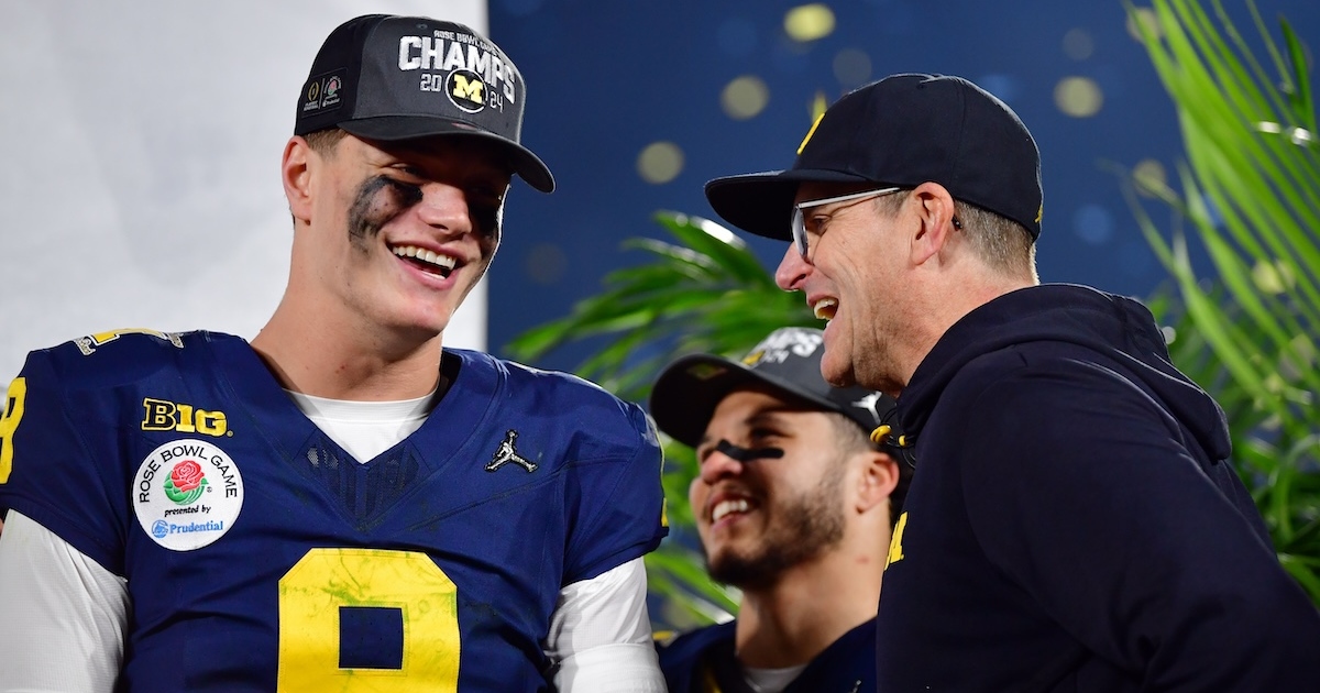 Jim Harbaugh Explains Why He Ranks JJ McCarthy Ahead Of Tom Brady In ...