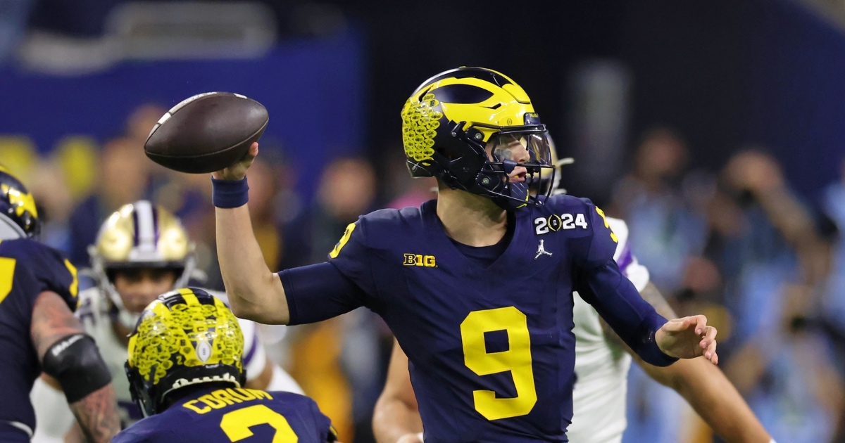 JJ McCarthy reacts to leading Michigan to College Football Playoff