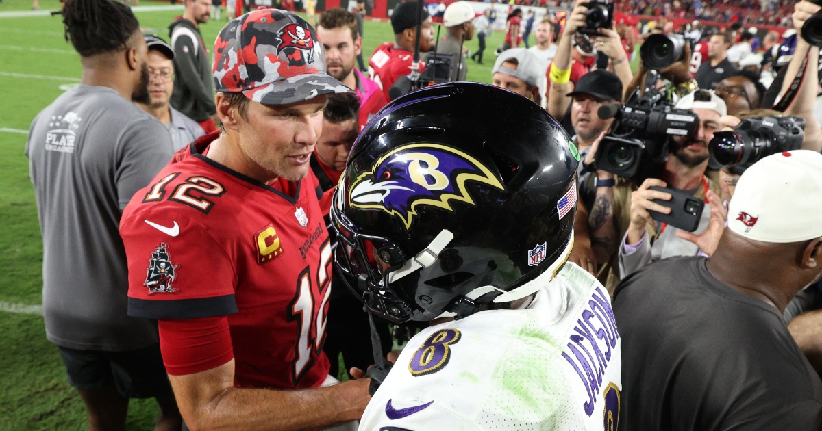 Tom Brady Tells Lamar Jackson He's Been A Fan Of His Since High School