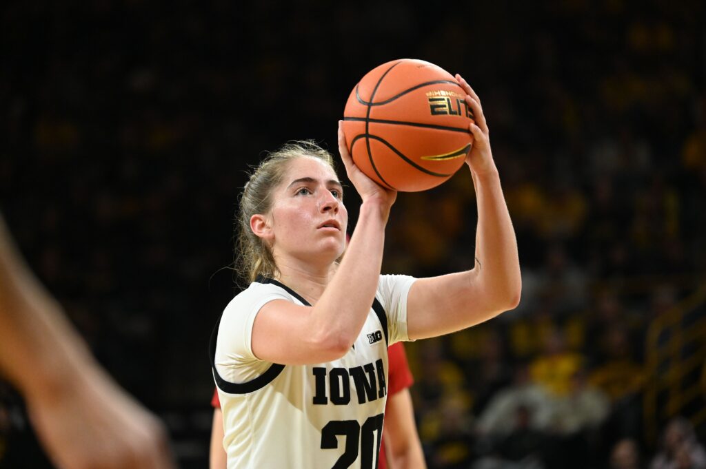 Kate Martin shoots a free throw