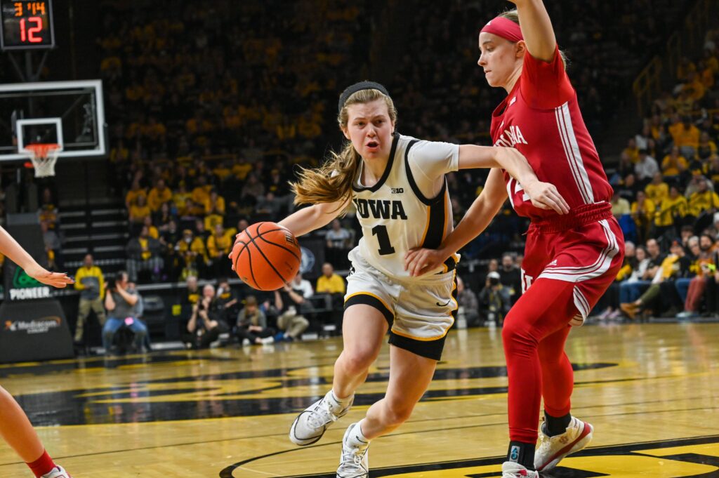 Molly Davis drives to the basket