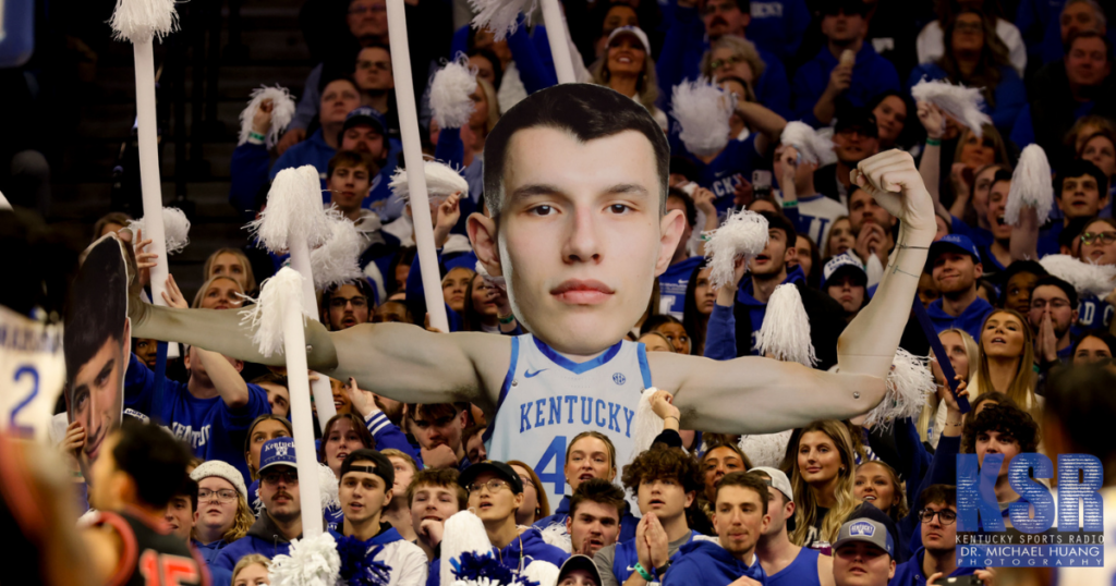 Cut-out of Kentucky men's basketball freshman Zvonimir Ivisic