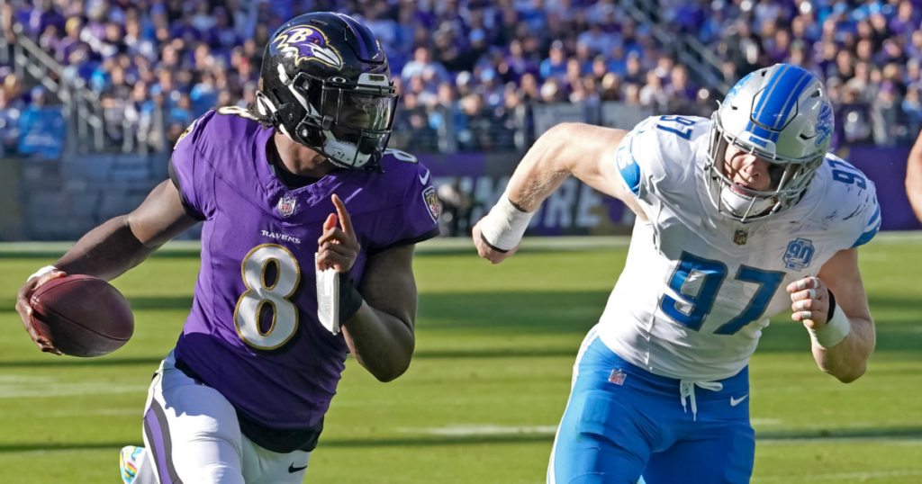 Ravens Lions Lamar Jackson Aidan Hutchinson