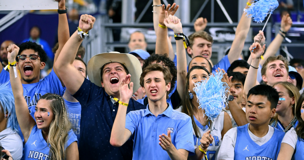 North Carolina fans had a lot to celebrate after a 93-84 win against Duke