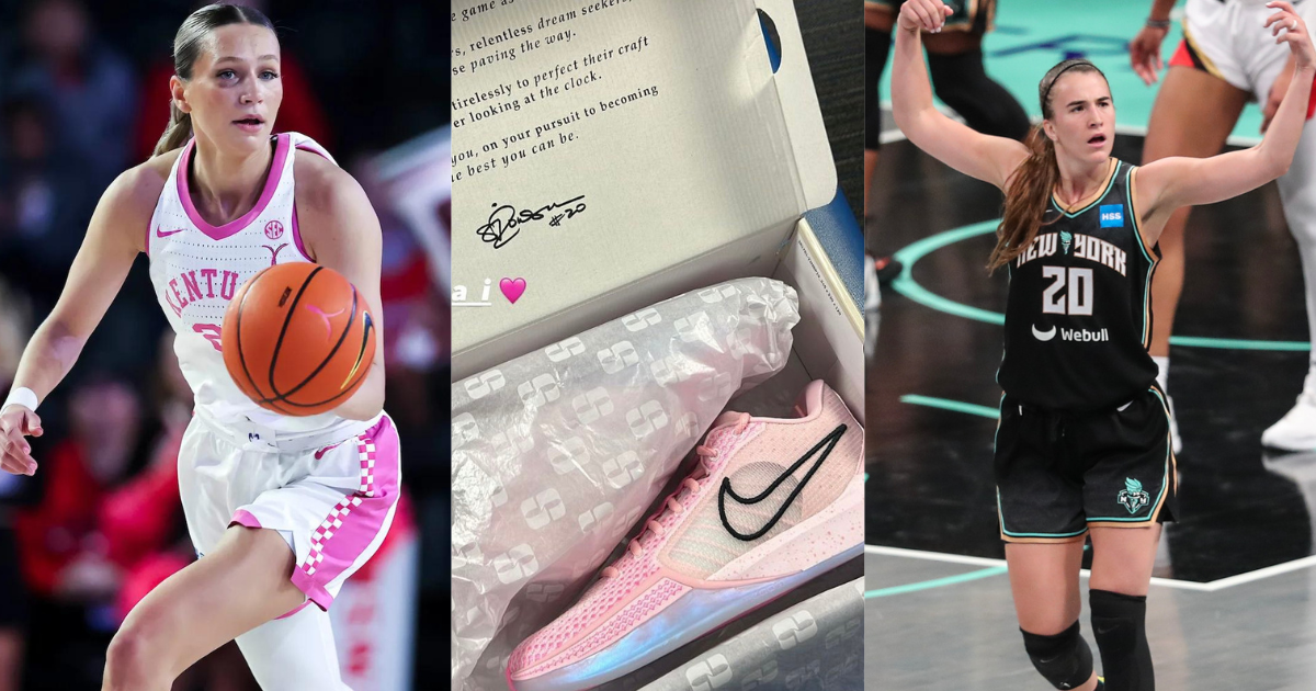 WNBA AllStar Sabrina Ionescu surprises Maddie Scherr with signature shoes