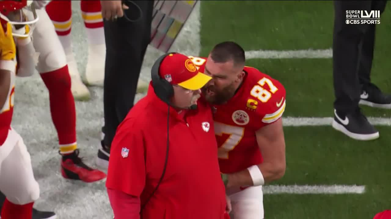 Travis Kelce Yells At Andy Reid, Bumps Him In Frustration