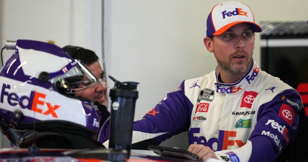 Denny Hamlin Daytona 500 garage