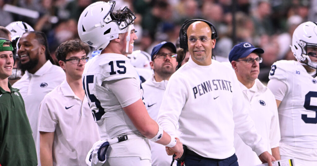 Penn State quarterback Drew Allar coach James Franklin