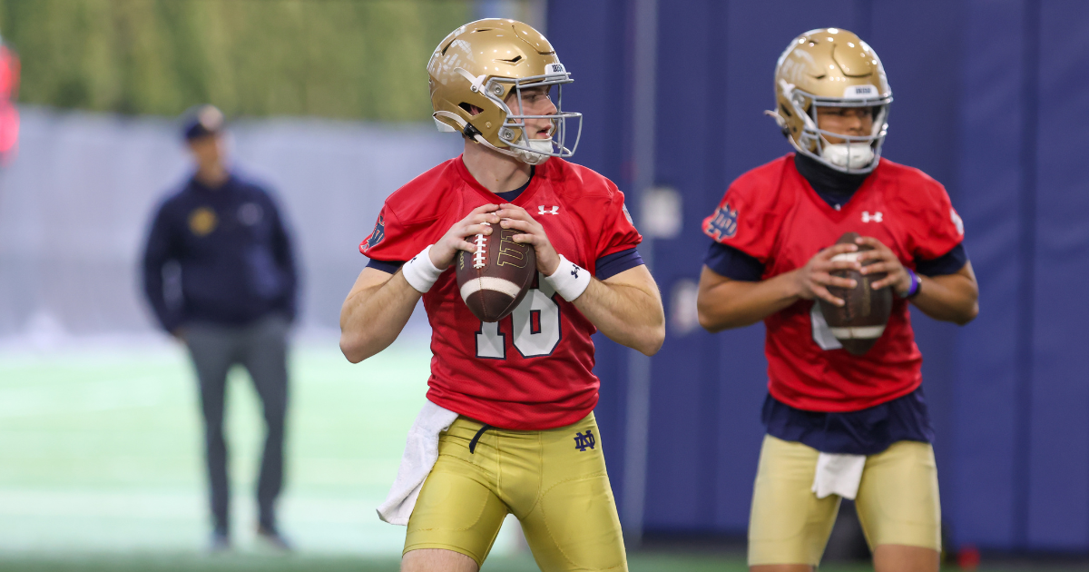 Notre Dame football 2024 spring practice depth chart Offense