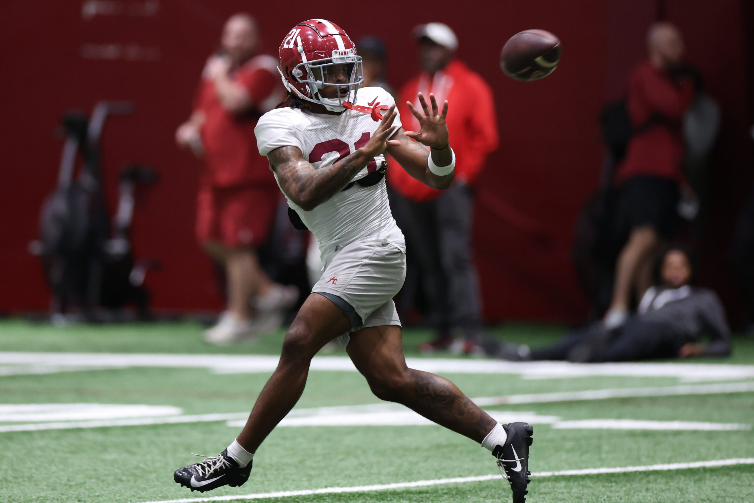 Dre Kirkpatrick gets front-row seat as son intercepts pass at A-Day