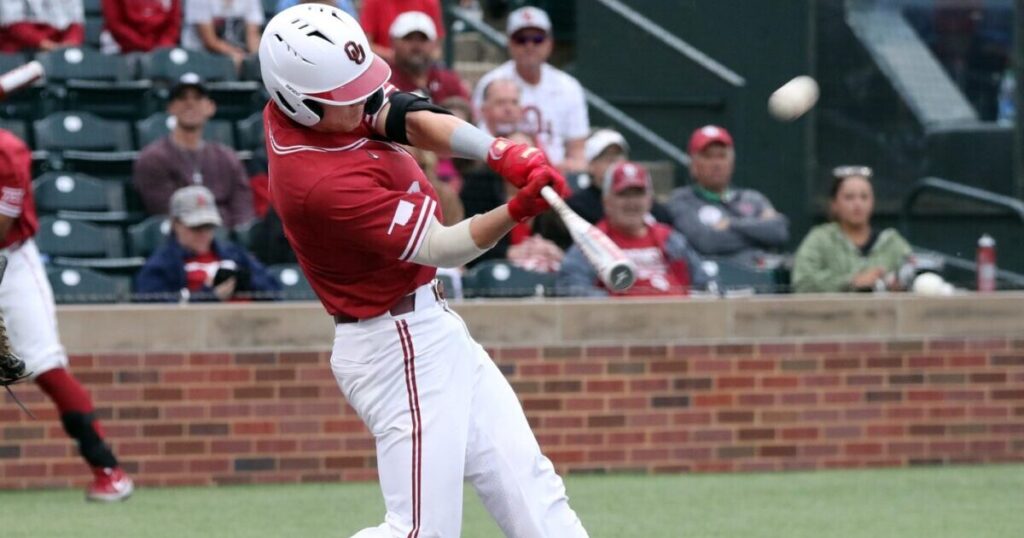 OU catcher Easton Carmichael.