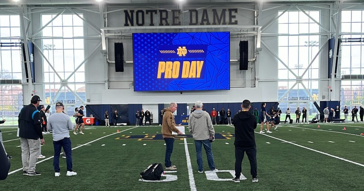 Notre Dame Pro Day Measurements, results for all 18 participants On3