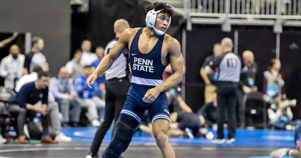 Penn State wrestler Carter Starocci. (Credit: Nick Tre. Smith-USA TODAY Sports)