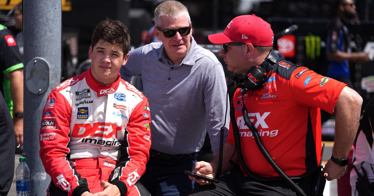 Harrison Burton explains the dynamic with his dad Jeff Burton as a