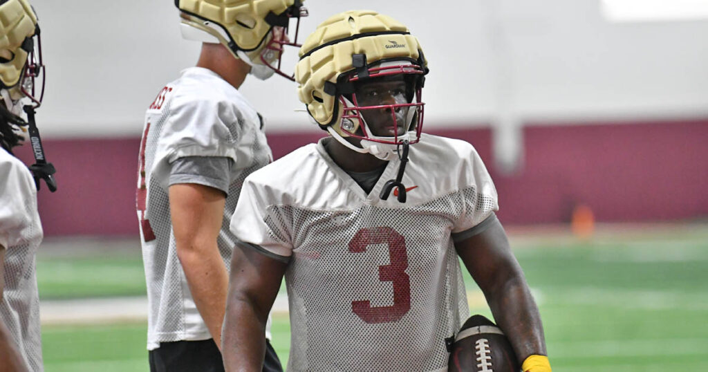 Florida State freshman running back Kam Davis has looked strong in early spring practices. (Gene Williams/Warchant)