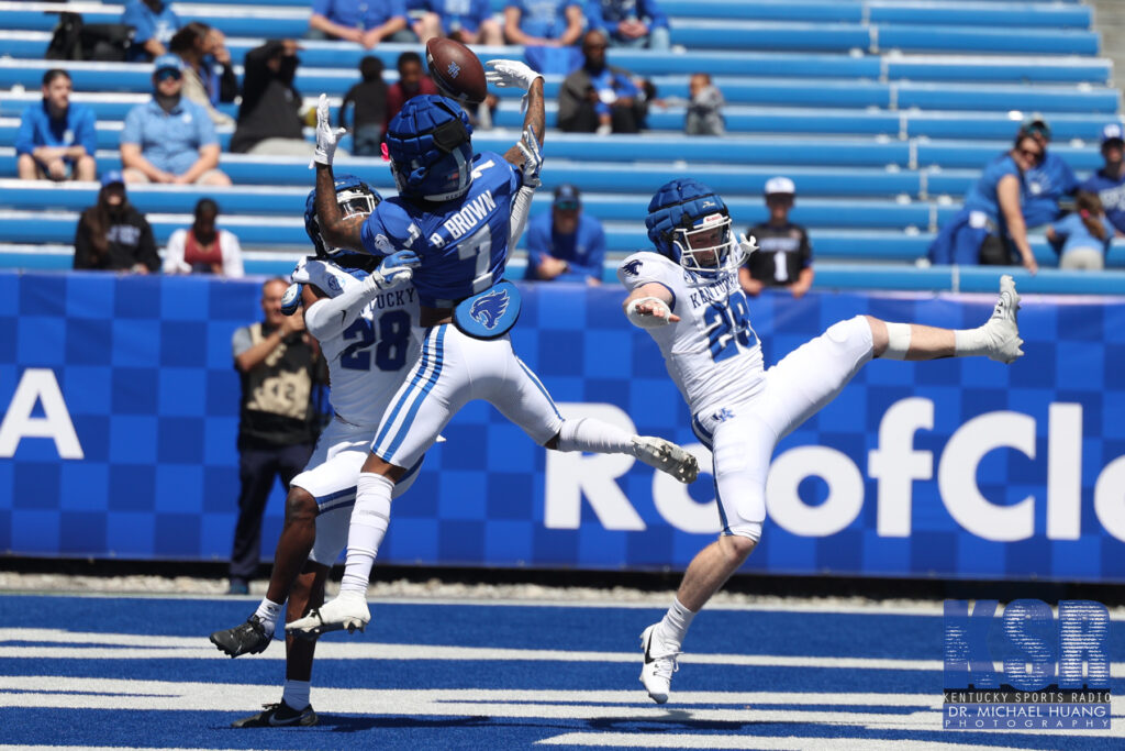 Barion Brown in the Kentucky end zone