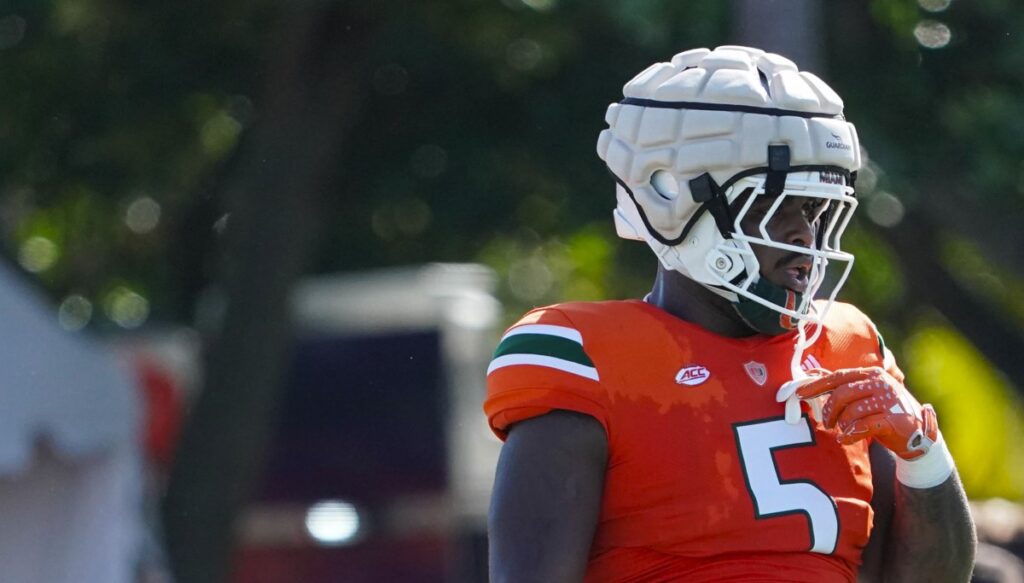 CJ Clark Miami Hurricanes Spring Practice