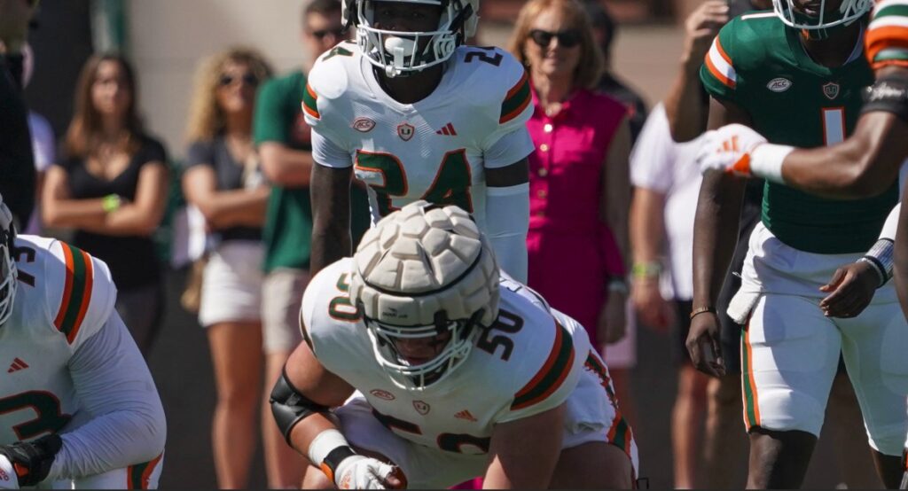 Zach Carpenter Miami Hurricanes Spring Practice