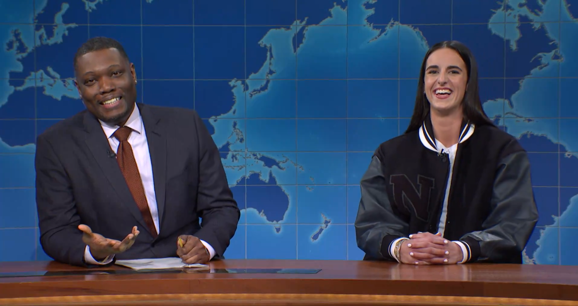 Caitlin Clark appears on SNL's Weekend Update, turns tables on co-host ...