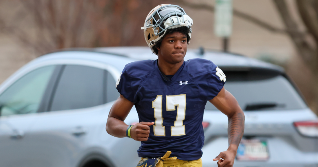 notre dame wide receiver cam williams