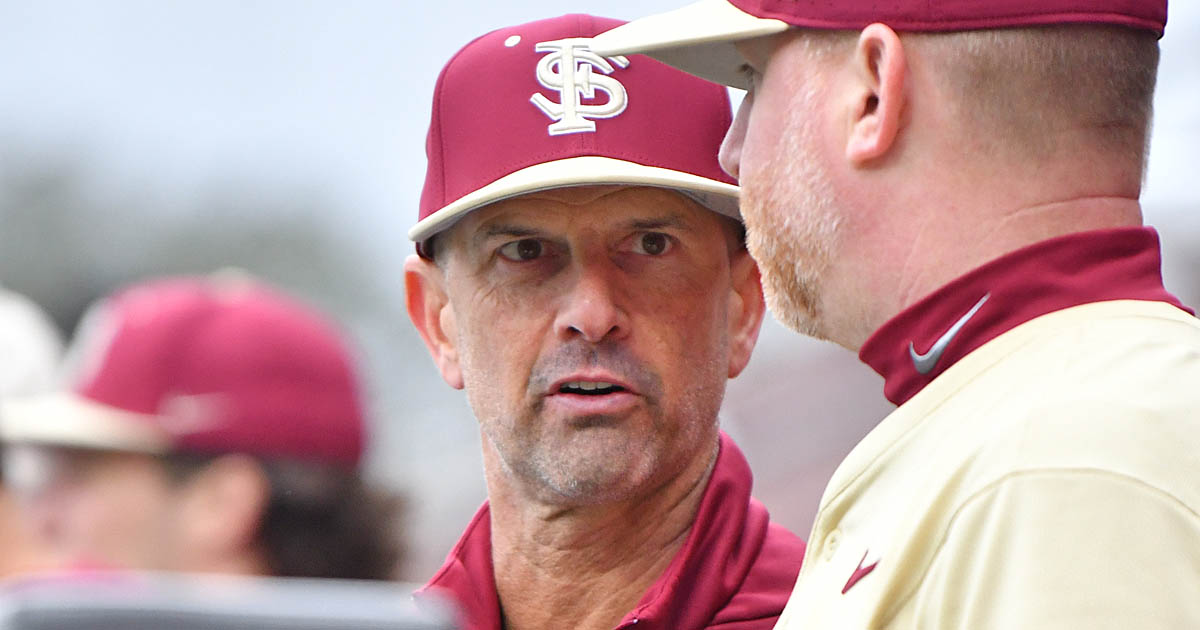 WATCH: Florida State coach Link Jarrett ejected in regional final after arguing check swing call