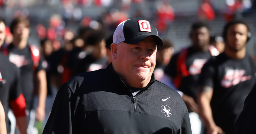 Ohio State offensive coordinator Chip Kelly during the 2024 spring game. (Matt Parker/Lettermen Row)