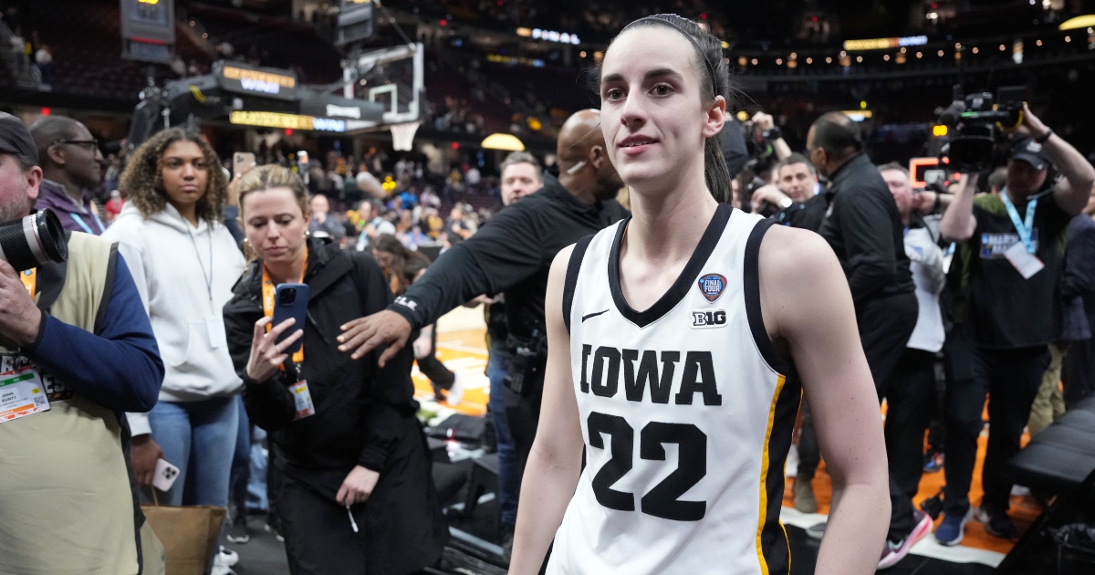 Caitlin Clark, 2024 Iowa Final Four team celebrated during Iowa