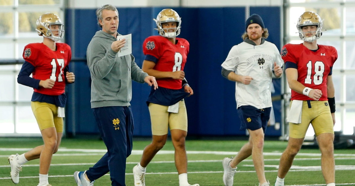 Marcus Freeman 'really Pleased' With Notre Dame Quarterbacks - On3