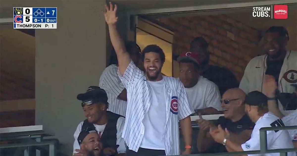 Caleb Williams attends first Cubs game as Bears QB, receives standing  ovation - On3