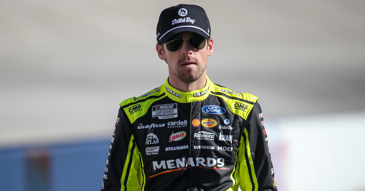Michael McDowell approached Ryan Blaney on pit road after wreck at New