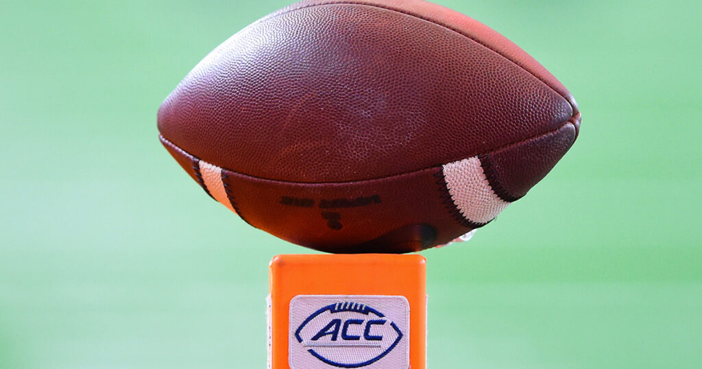 ACC football logo on a pylon