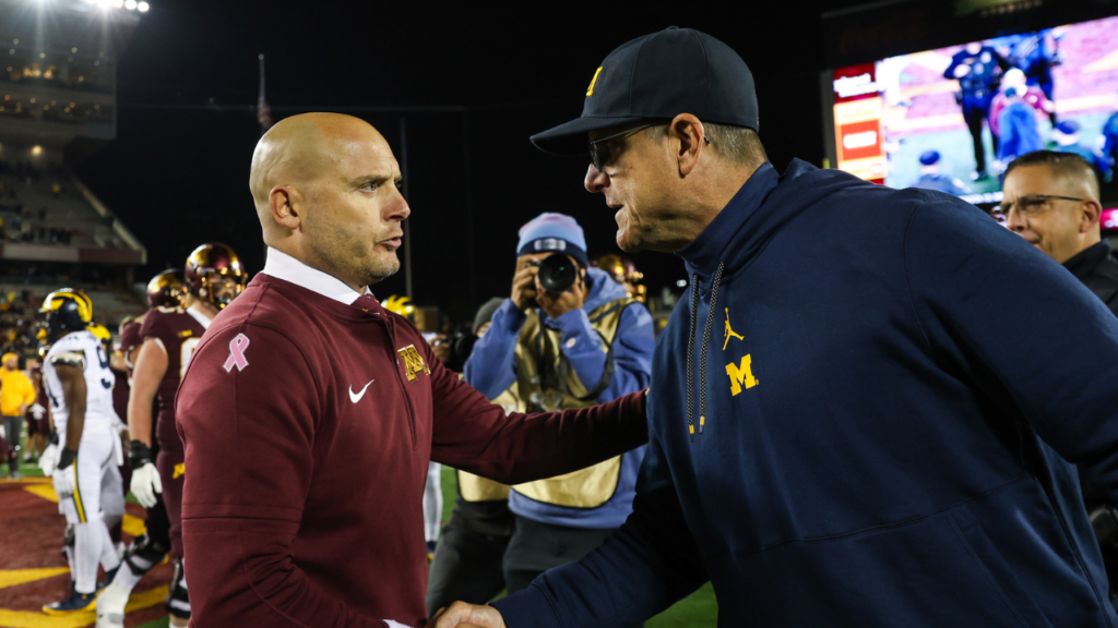 Michigan Wolverines football finished 4-0 against Minnesota under head coach Jim Harbaugh. (Photo by Matt Krohn-USA TODAY Sports)