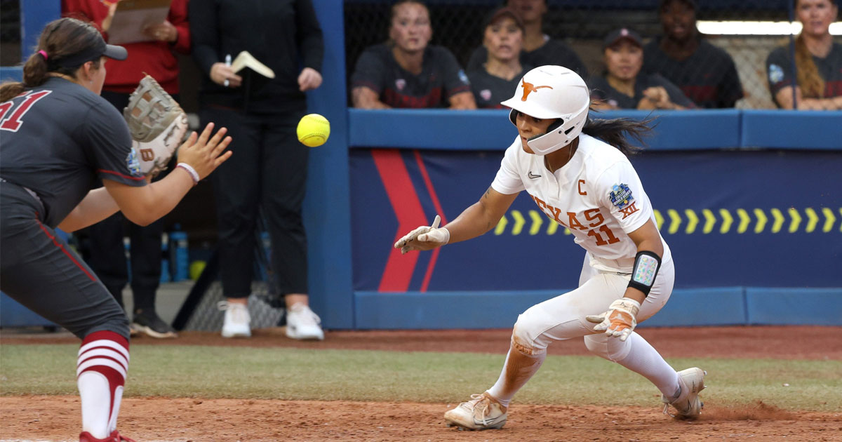 Alyssa Washington breaks down game-winning slide to send Texas to WCWS ...