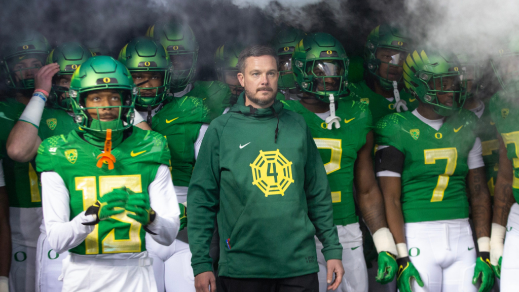 Oregon head coach Dan Lanning is heading into his third season on the job and will have to take on defending national champion Michigan this season. (Photo by Chris Pietsch/The Register-Guard / USA TODAY NETWORK)