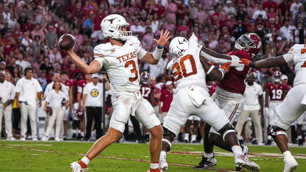 Michigan Wolverines football will host quarterback Quinn Ewers and the Texas Longhorns Sept. 7, 2024. (Photo by Aaron E. Martinez/American-Statesman / USA TODAY NETWORK)