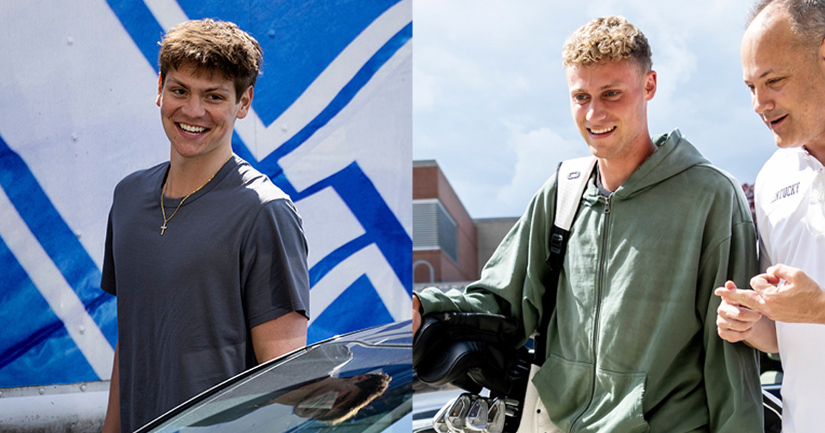 Trent Noah and Collin Chandler checked into Wildcat Coal Lodge, joining their new UK teammates