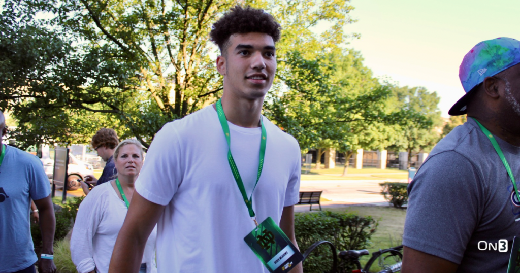 2025 WR Derek Meadows at Notre Dame on Friday, June 14, 2024, for his official visit. (Kyle Kelly/Blue & Gold)