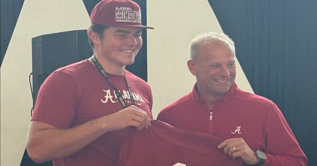 Jackson Lloyd in Tuscaloosa for an official visit with Alabama