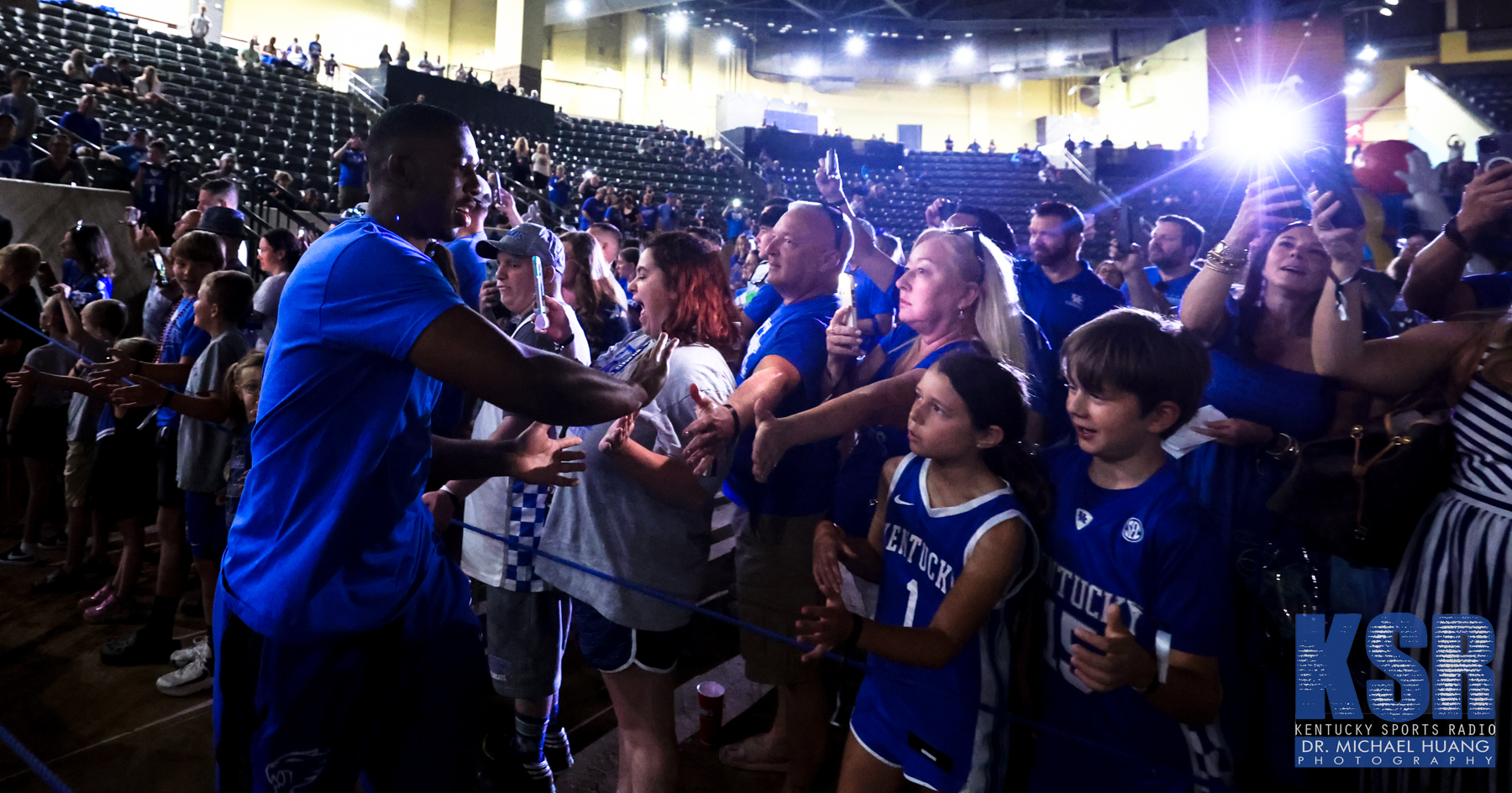 Kentucky fans greeting players at the Men's Basketball Club Blue NIL event - Dr. Michael Huang, Kentucky Sports Radio