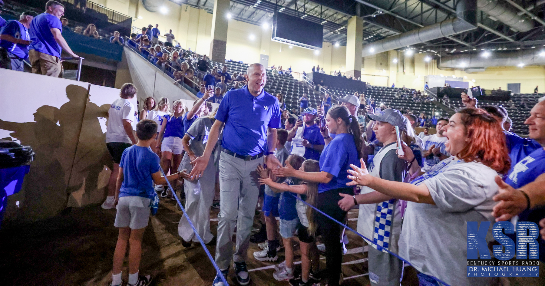 Kentucky fans greet Mark Pope at the Men's Basketball Club Blue NIL event - Dr. Michael Huang, Kentucky Sports Radio