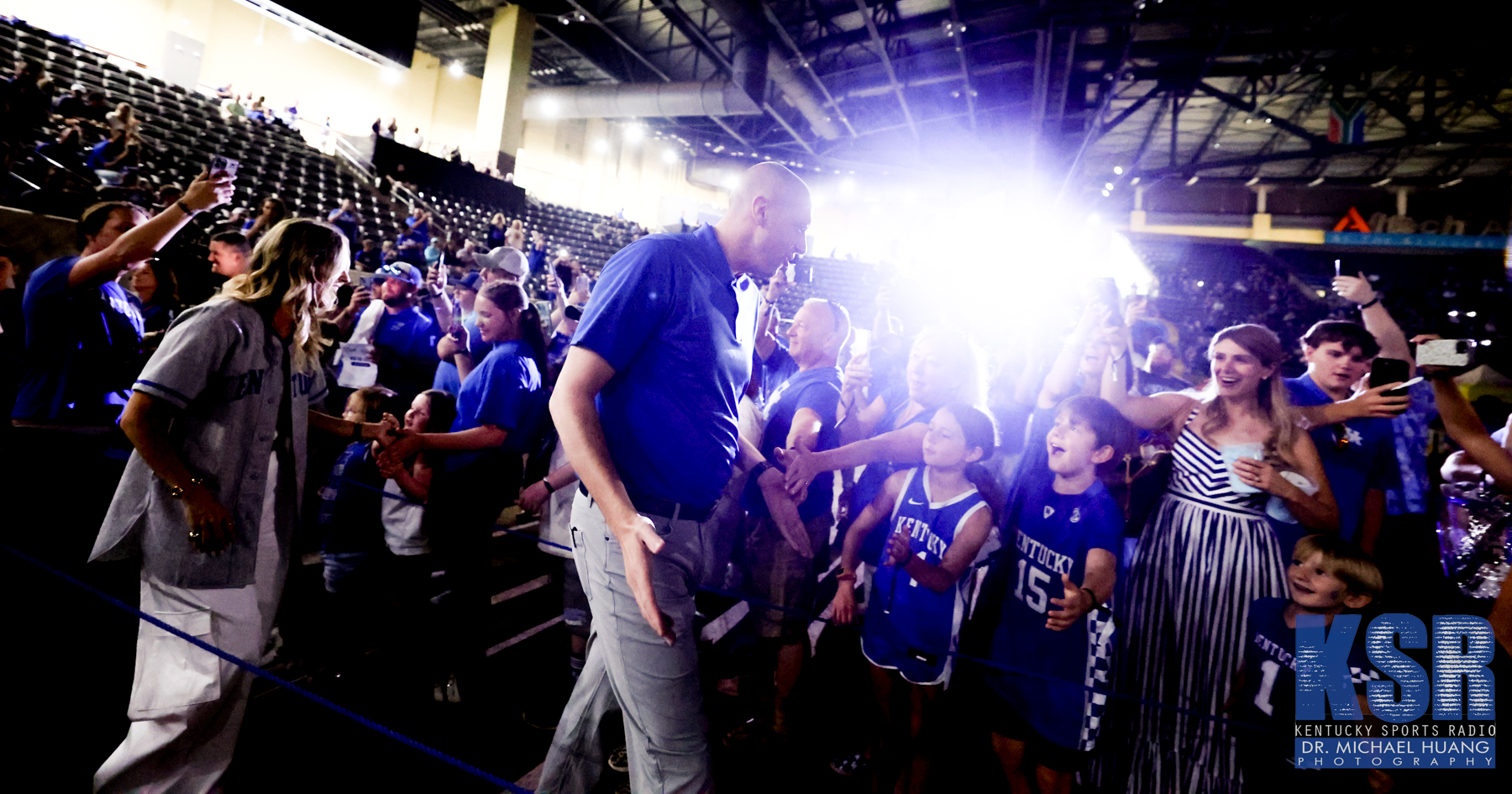 Kentucky fans greet Mark Pope at the Men's Basketball Club Blue NIL event - Dr. Michael Huang, Kentucky Sports Radio